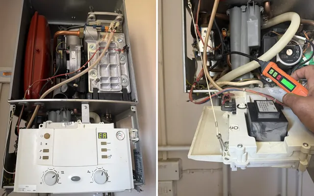 A Worcester CDi in Stourbridge showing an EA fault code, and the safety checks after its new gas valve was fitted